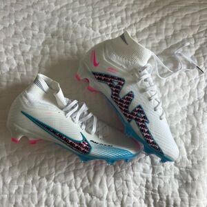 Nike White, Pink, Blue Cleats